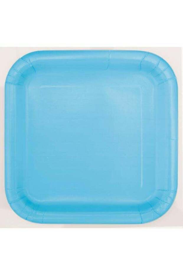 Powder Blue Square Plate 9"