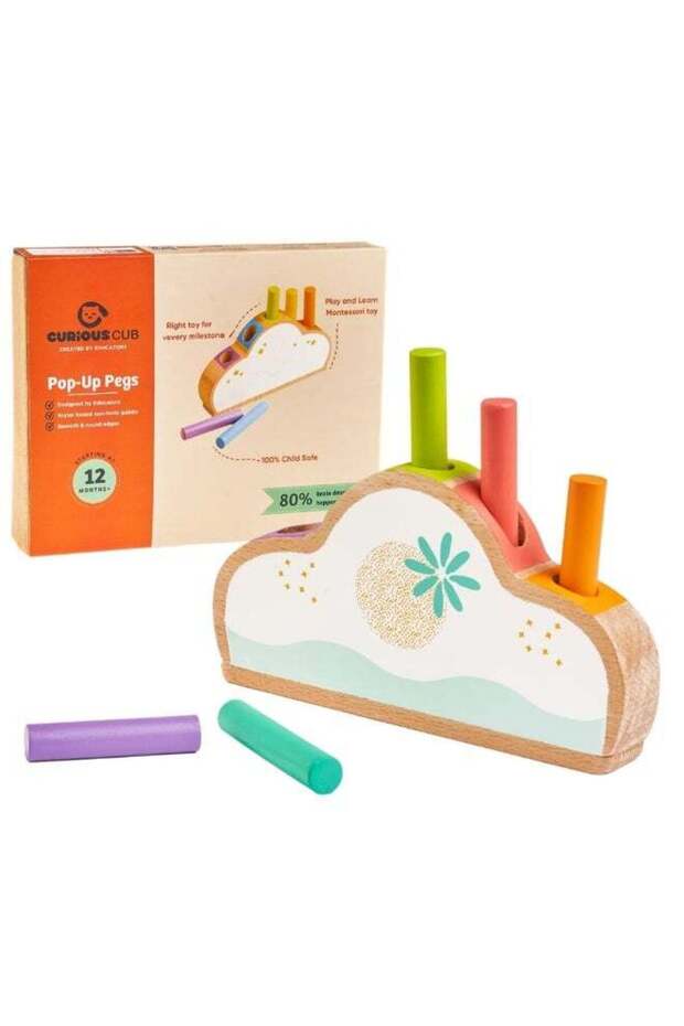 Montessori Pop-Up Toy Educational Learning Toys For Early Development For Toddlers Fine Motor Ski