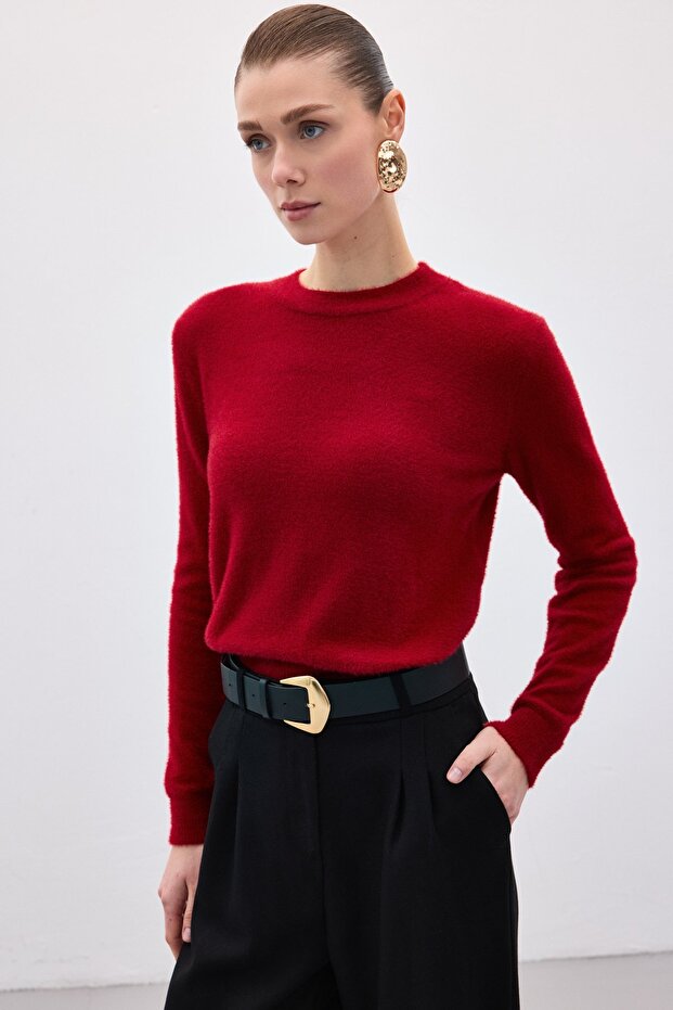 Sakallı Triko - Bordo - 2