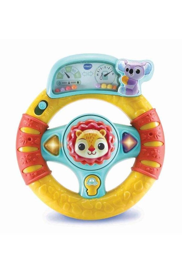 Baby Roar & Explore Wheel, Interactive Baby Toy With Phrases, Songs And Lights, Attaches To PUShcha