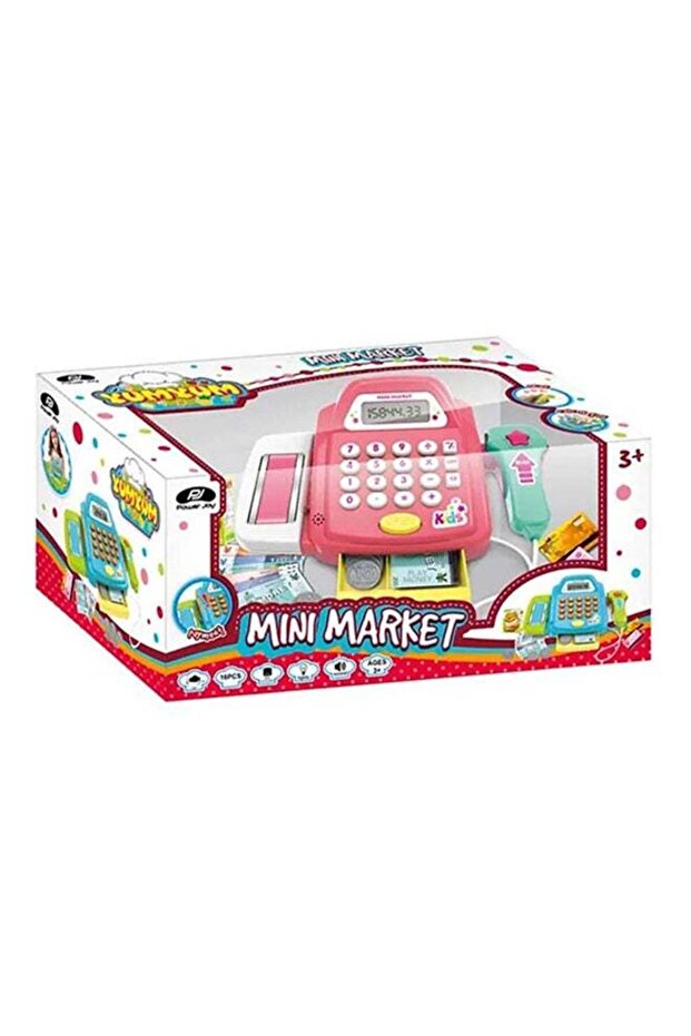 Power Joy 16 - Piece Yumyum Mini Market Cash Register – Toy for Kids Ages 3+