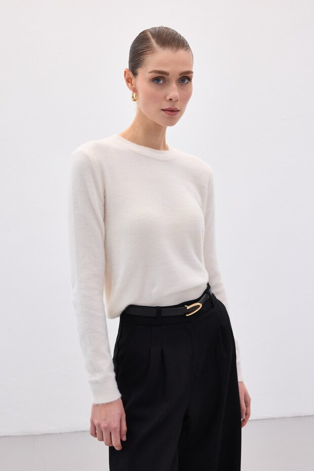 Sakallı Triko - Ekru - 5