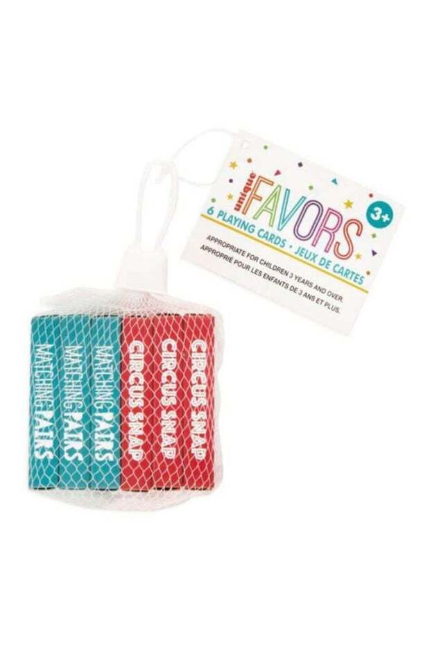 Pack Of 6 Playing Bag Fillers Cards 2.5 x 3.5cm