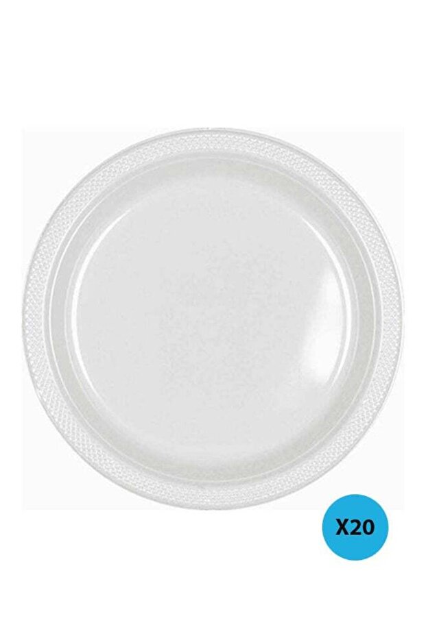 20-Piece Plastic Lunch Plates Set 10.25inch Tableware Party Supplies 10.25inch