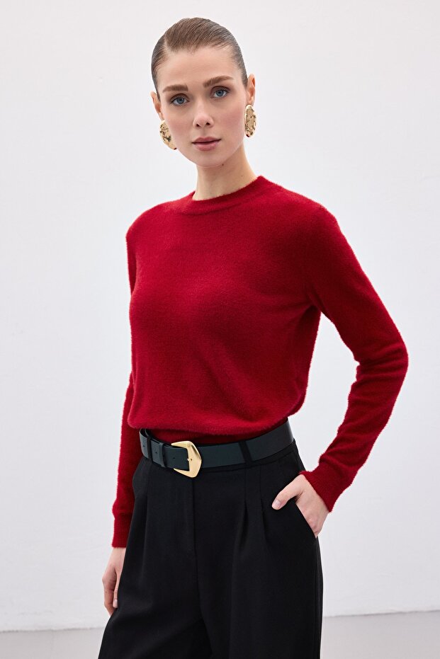 Sakallı Triko - Bordo - 4