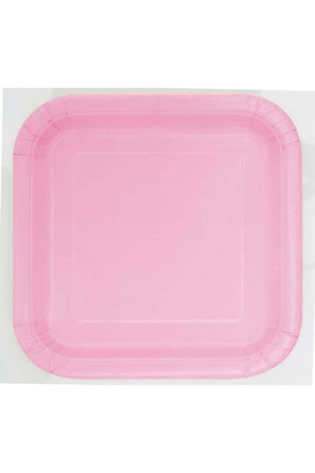 Lovely Pink Square Plate 7"