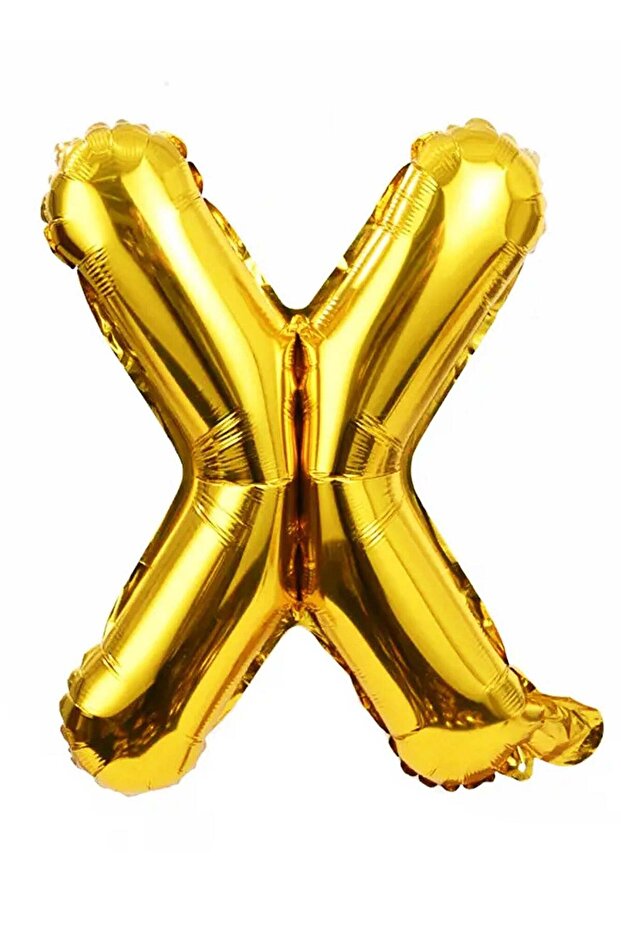 Foil Balloon Letter X Golden Colour Perfect For Party And Birthday