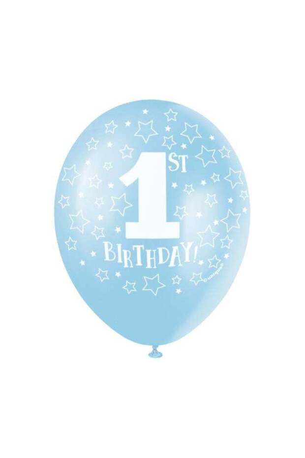 12" Blue 1St Birthday Balloons
