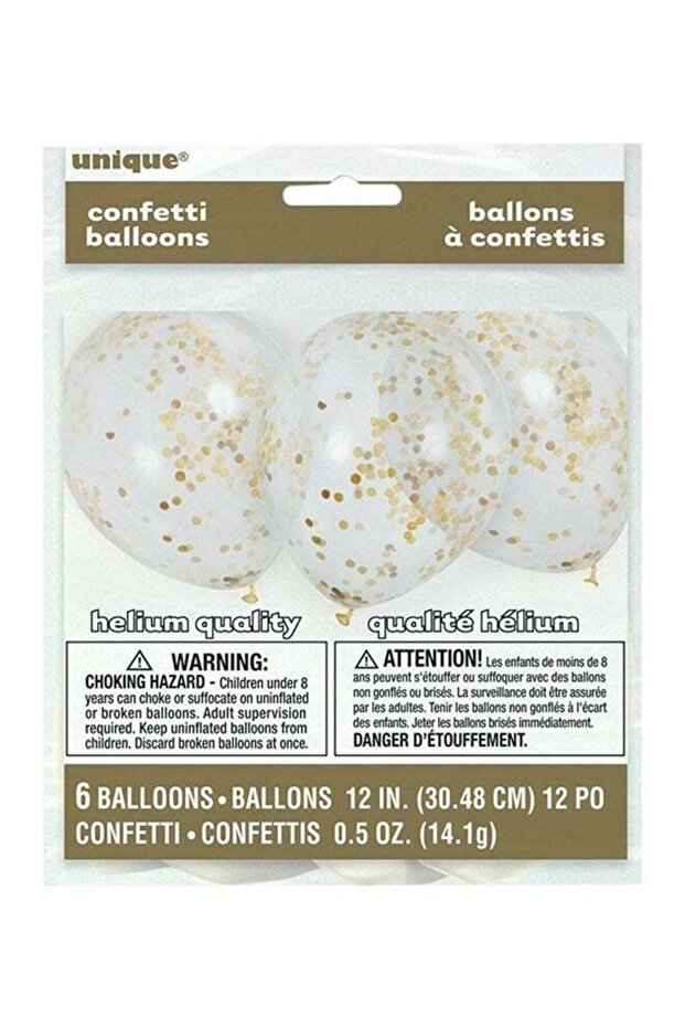 6-Piece Confetti Balloon 30cm