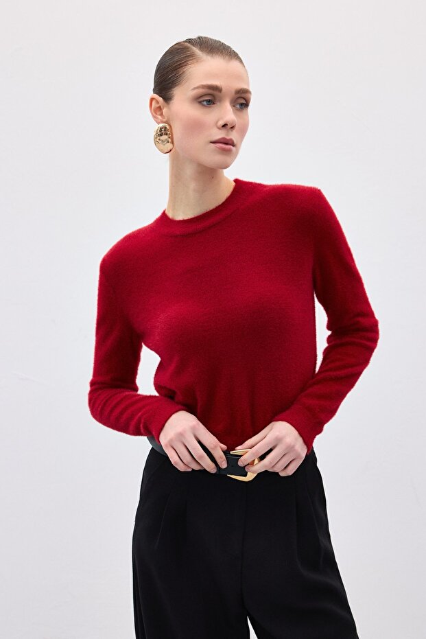 Sakallı Triko - Bordo - 3