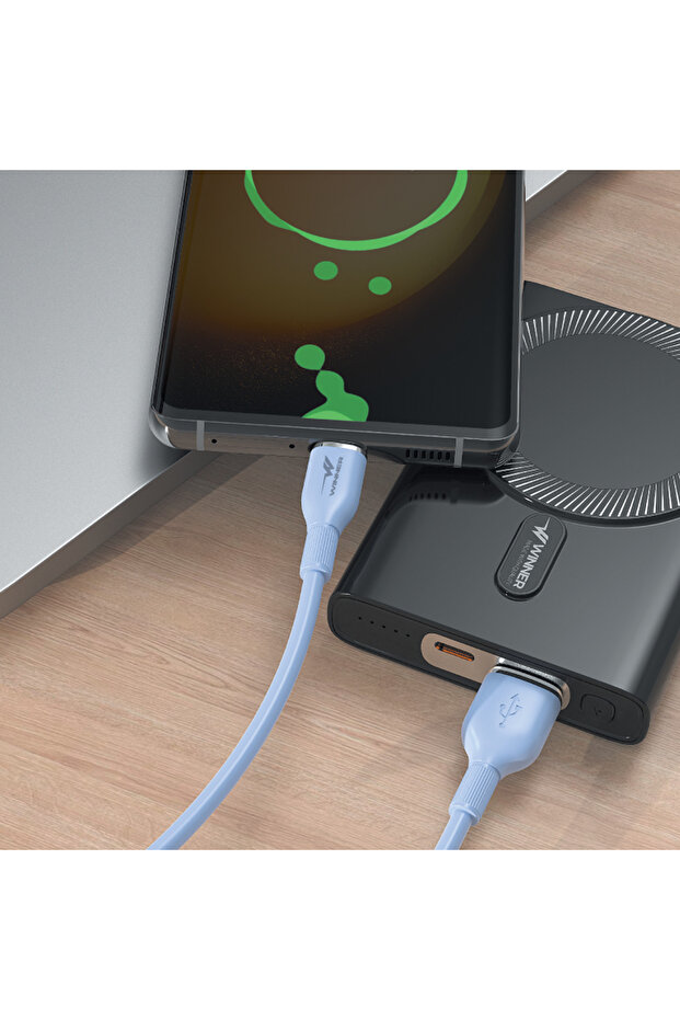 كابل شحن ونقل بيانات USB من السيليكون - من النوع C - 2