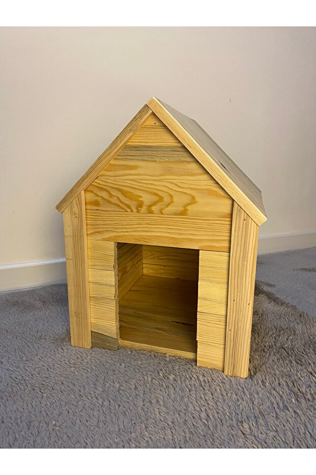 Ahşap kedi evi - 2