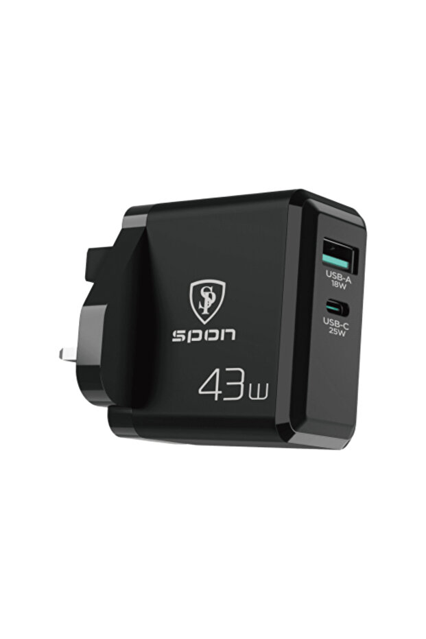 شاحن حائط PD+USB بقوة 43 وات
