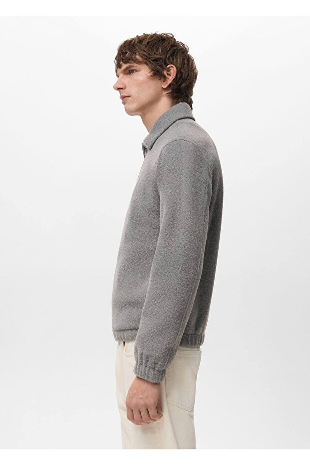 Dokulu fermuarlı sweatshirt - 6