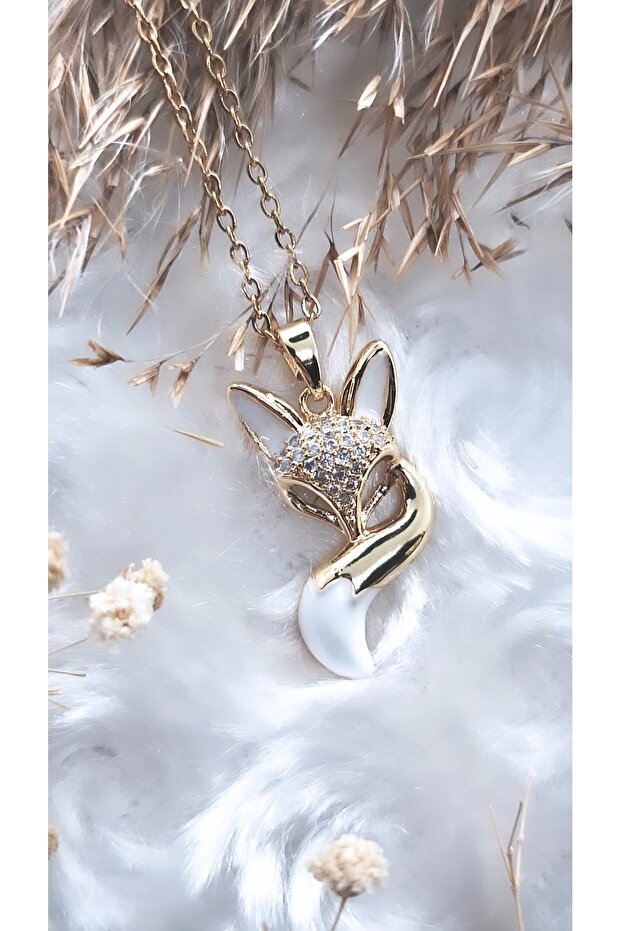 Tilki Figür Çelik Kolye - 4