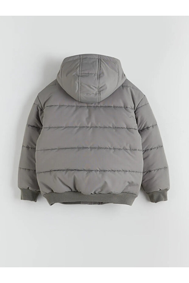 Lcw Kids Khaki Hooded Boy's Puffer Coat