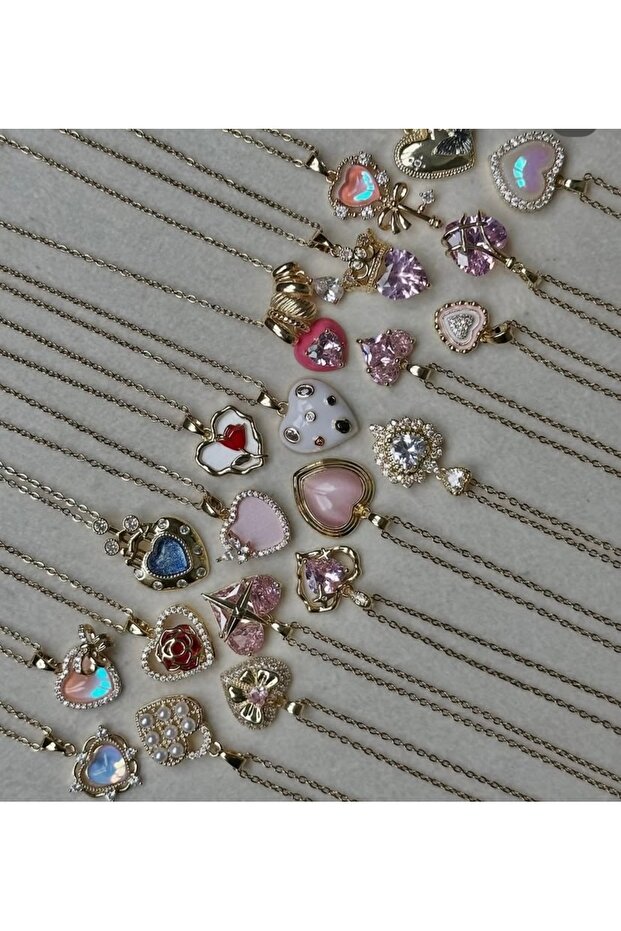 Pinterest çelik kalpli kolye - 3