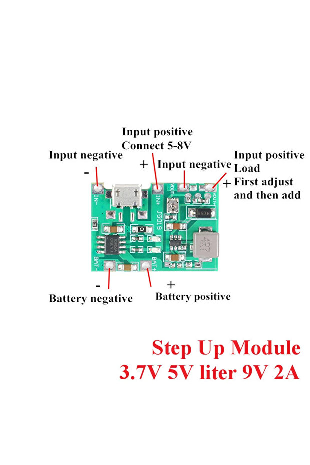2A DC-DC BOOST module for 18650 2A BOOST 18650 - 3