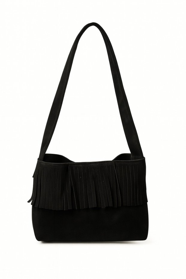 Bag with Tassel Detail Handle Bag 1900