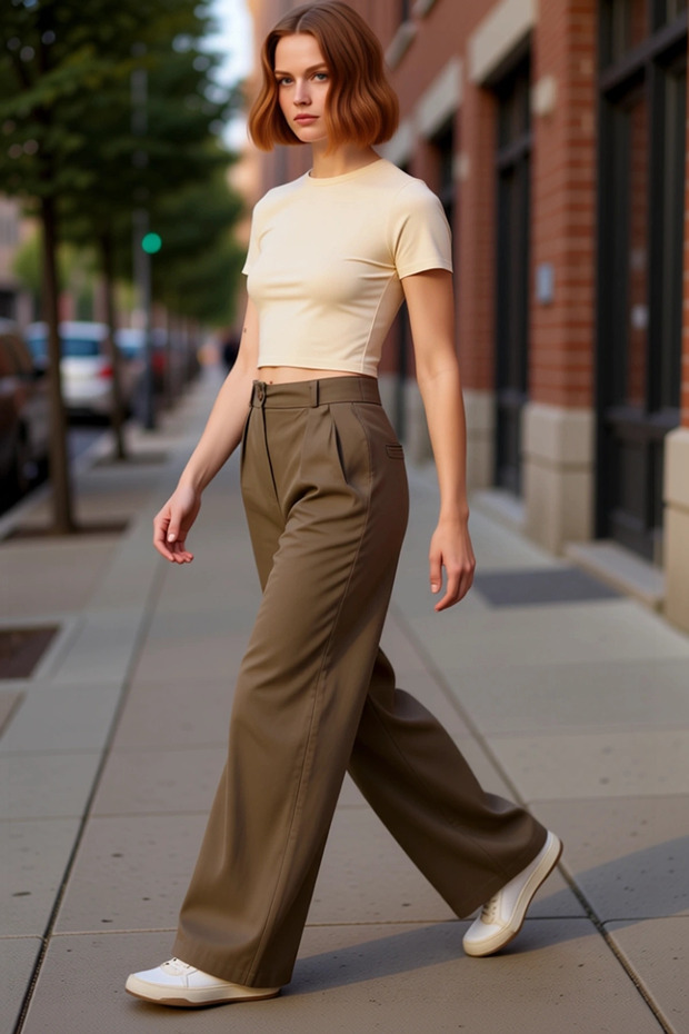 Women's Gabardine High Waist Wide Leg Pants Functional Durable Quality Comfortable Sports