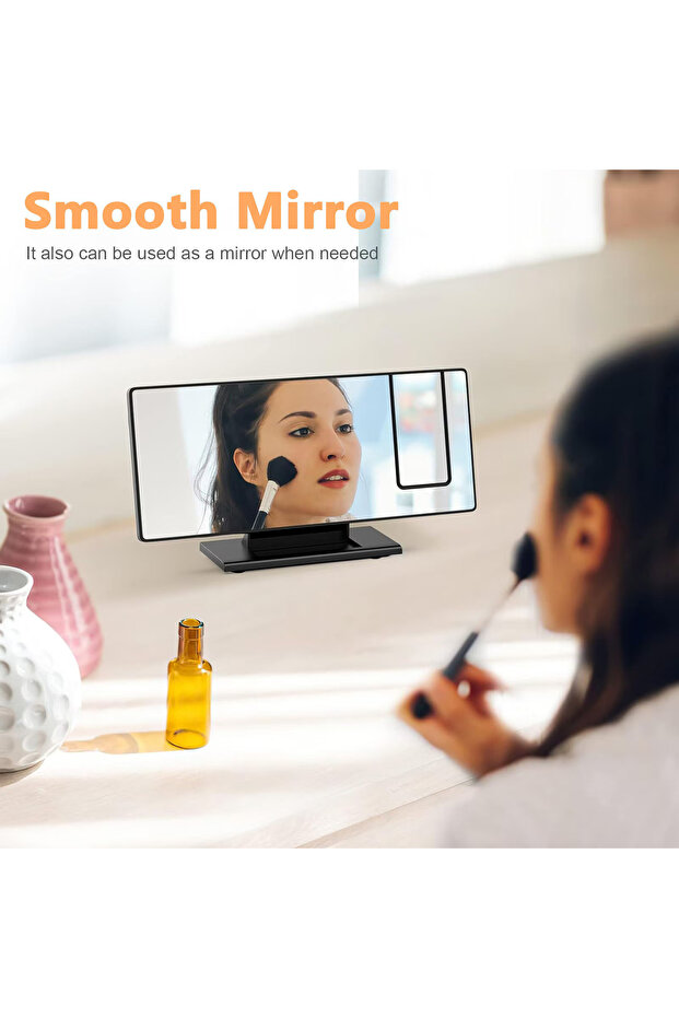 Multifunctional LED clock with projection, Zggzerg, Mirror style, Alarm, LCD temperature display - 6