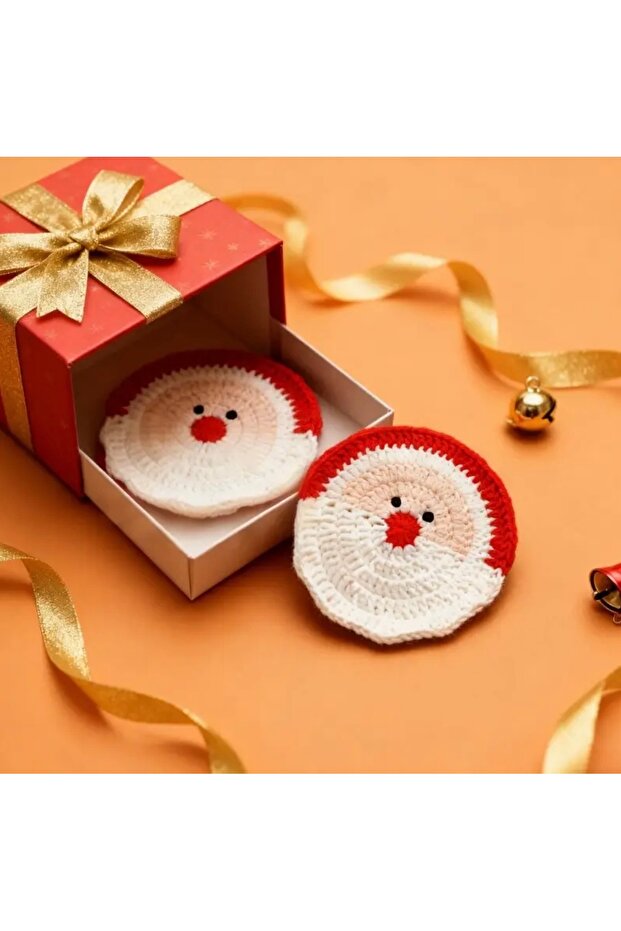 New Year Coasters Knitted by My Mother Nezahat, Set of 6 Ready to Use