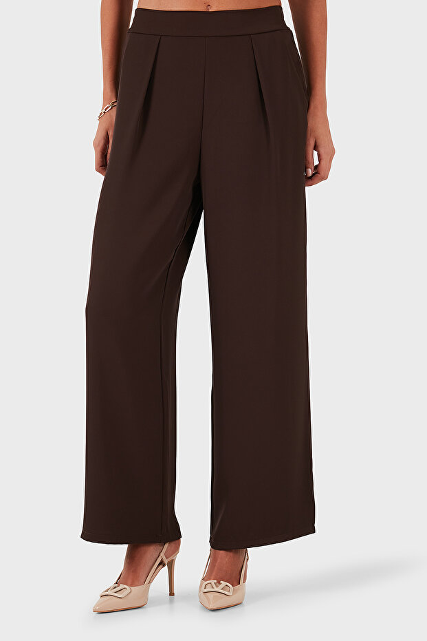 Regular Fit Normal Waist Wide Leg Trousers Pants 268755092