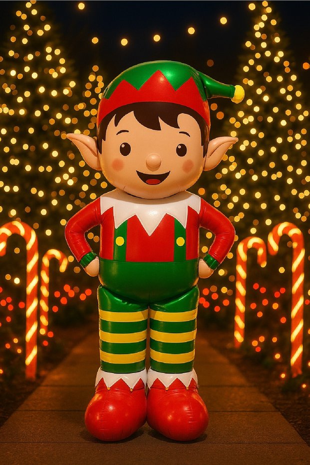 Christmas Balloon Standing Large Elf Foil Balloon Christmas Balloon Ornament 121-57.5 cm