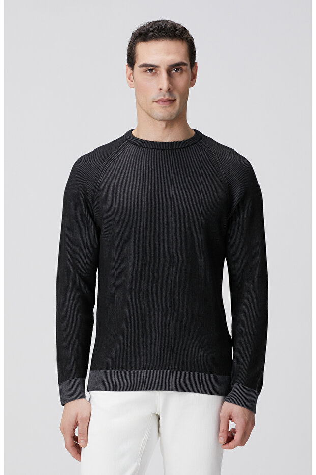 Siyah Fitilli Kazak - 1