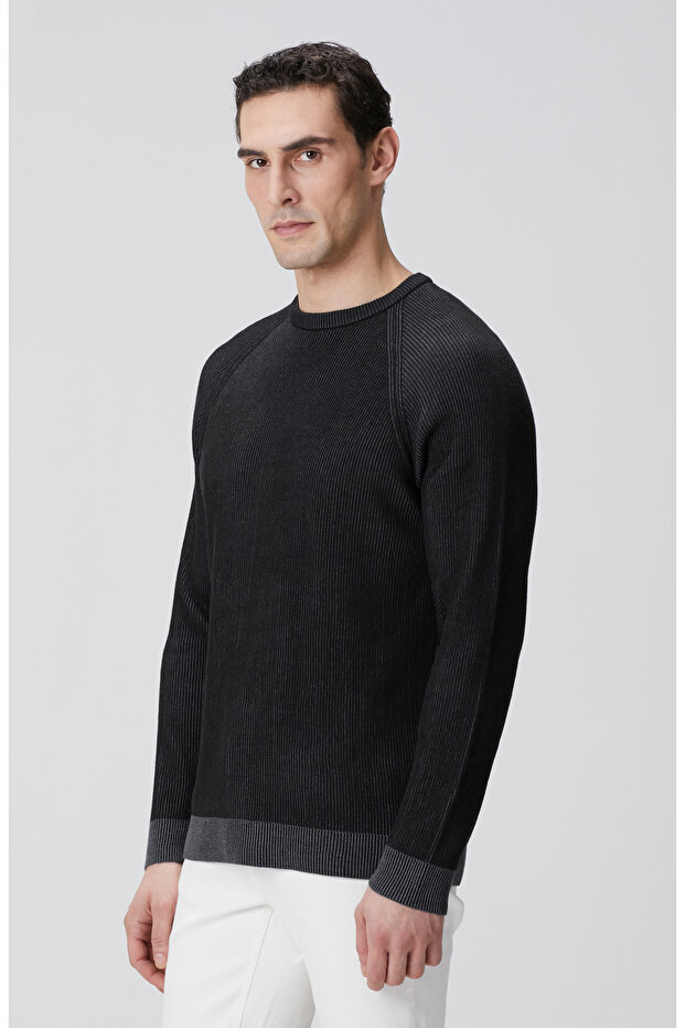 Siyah Fitilli Kazak - 4