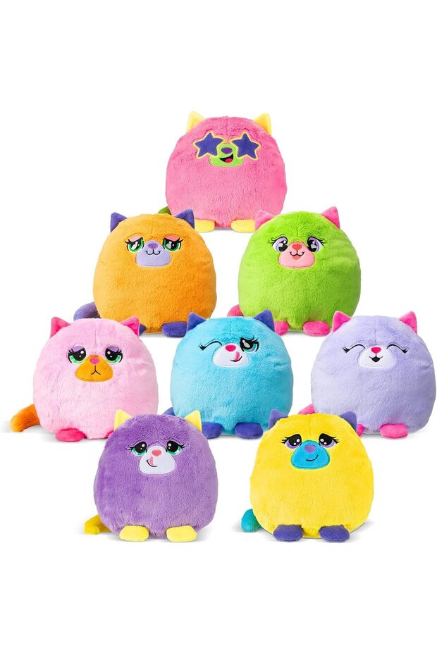 Misfittens Merkitties Fishbowl Plush - Collectible Squishy Cat Toy (Basic Fun)