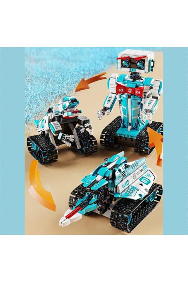 3 in 1 Robot Building Blocks - Remote Control (698 Pieces) - 1