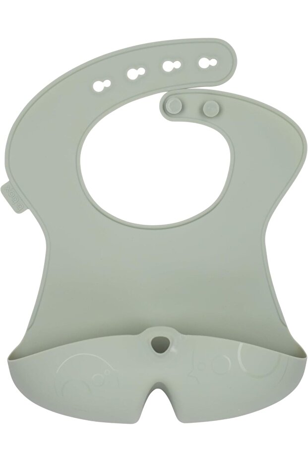 Silicone Bib (Deep Stay-Open Pocket, Rollable, Dishwasher Safe)