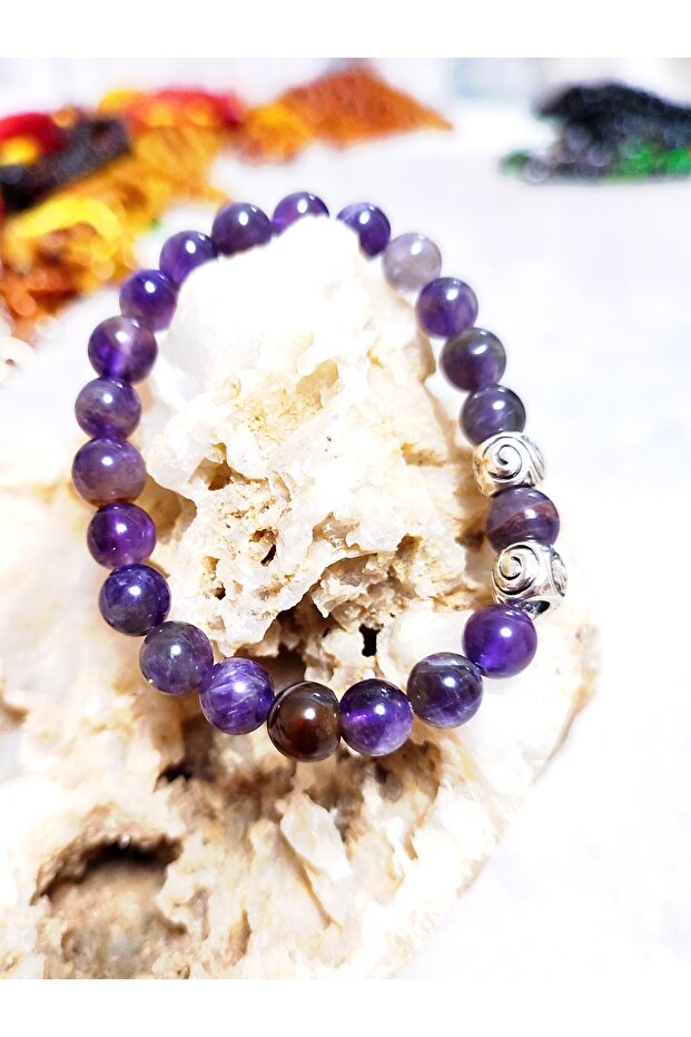 Amethyst Natural Stone Bracelet 8 mm