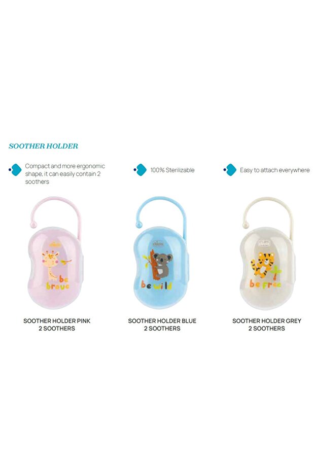 Soother Holder 0m+, Blue