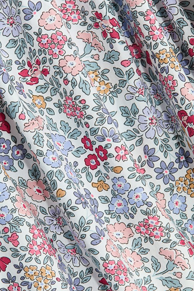 2 Parçalı Pamuklu Elbise ve Kabarık Şort Set - 6