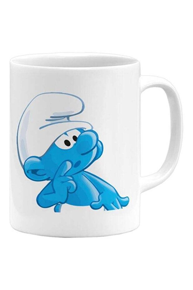 Smurf Printed Coffee Mug White/Blue