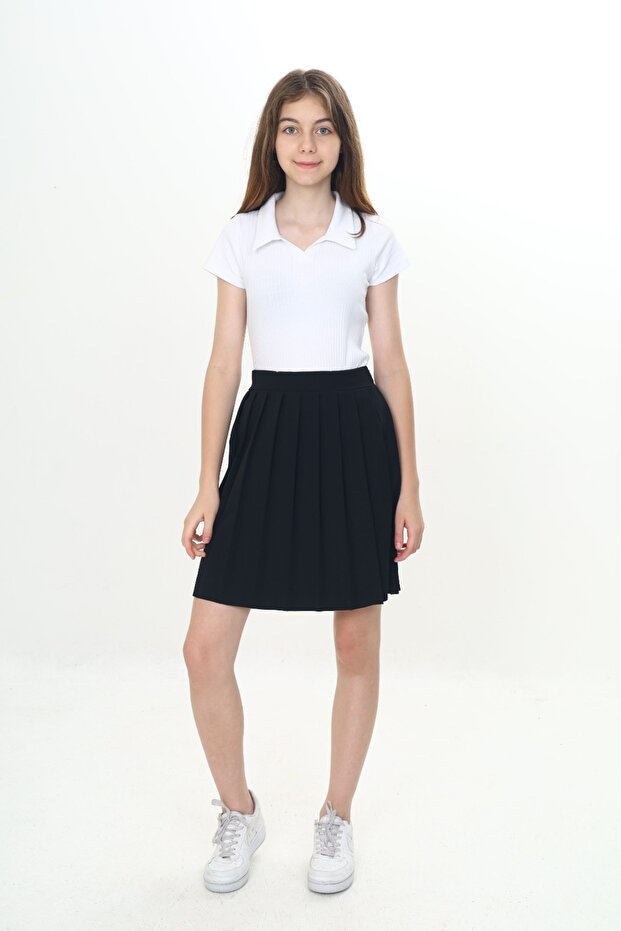 Girl's Pleated School Skirt