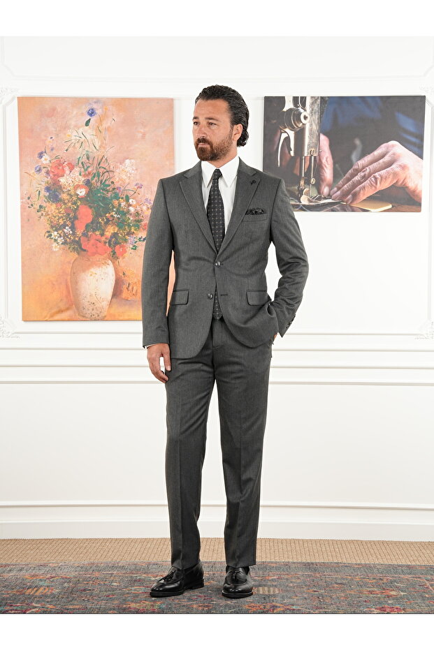 Premium Men's Mono Collar Suit Slim Fit Italian Style Jacket Pants -Xprzcom8411