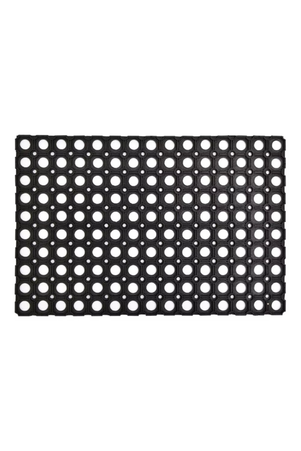 Honeycomb Design Rectangular Outdoor Rubber Door Mat - 2