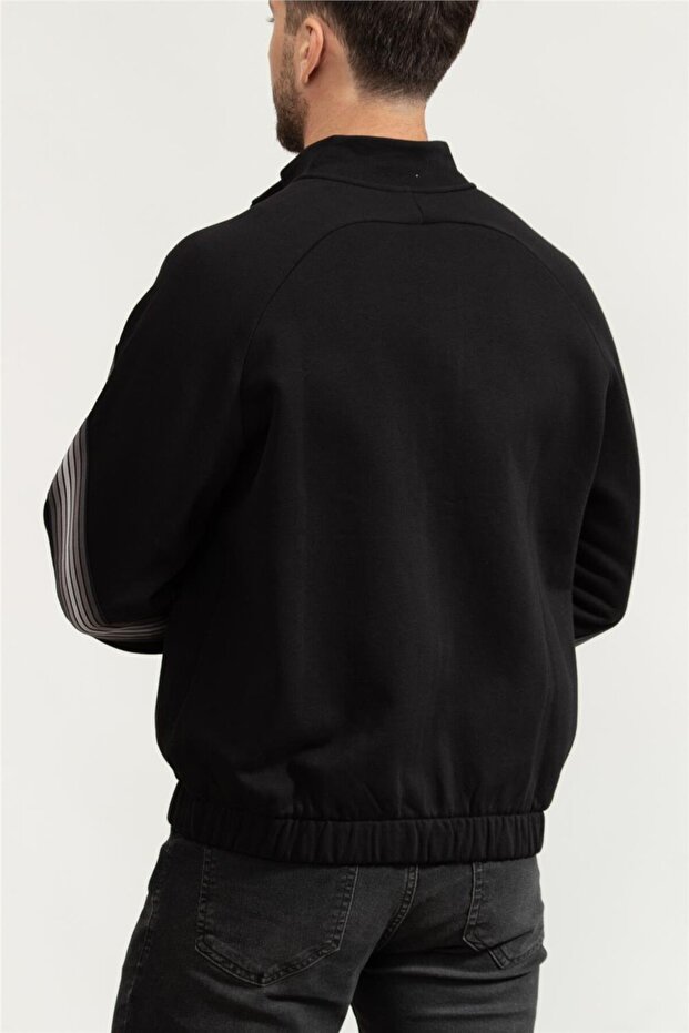 Erkek Fermuarlı Sweatshirt - 3
