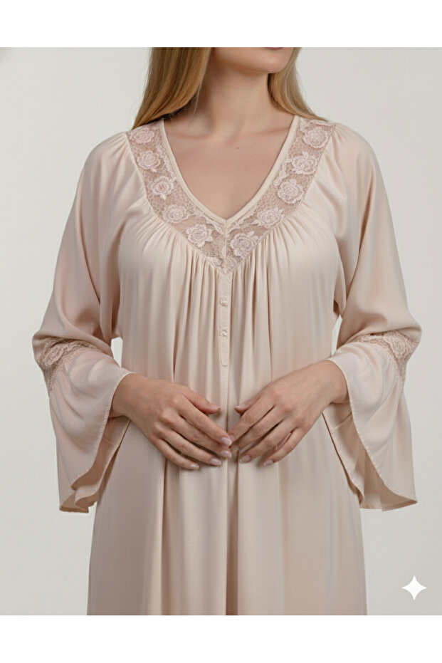 Premium Night Gown with intricate Lace Detailing