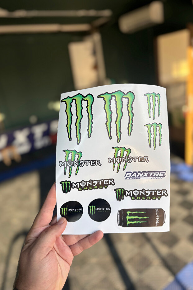 Claw Mnster A4 Sponsor Sticker Set for Motorcycle and Helmet (12 Pieces)