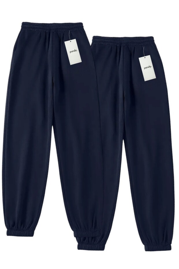 2-Piece Unisex 2 Thread Fleece-Lined Sweatpants with Elasticated Legs