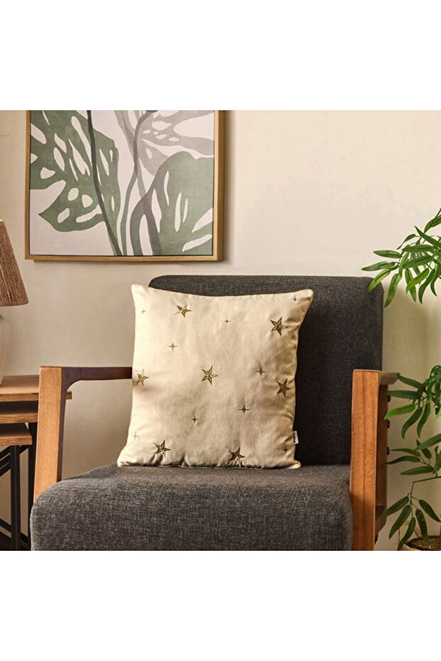 Soft Luna Throw Pillow - Ecru - 45X45 cm