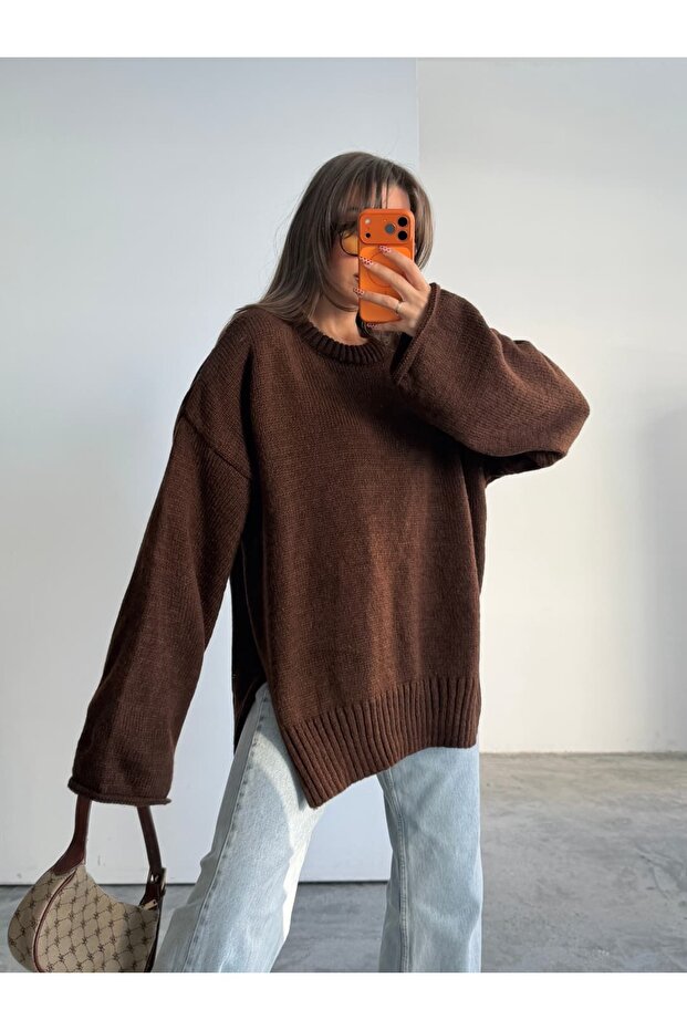 Yırtmaçlı Basic Triko - 5