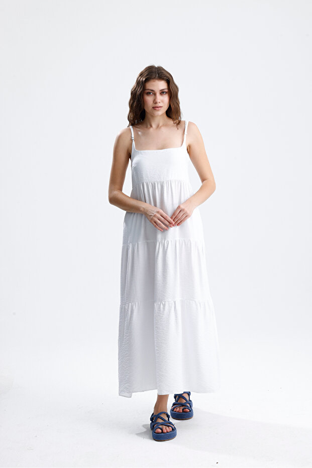 Rochie Midi Albă - 4