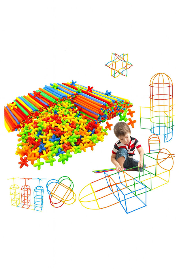 Educational Bamboo Straws Imagination, Attention, Hand Skills, Intelligence Developing Sticks