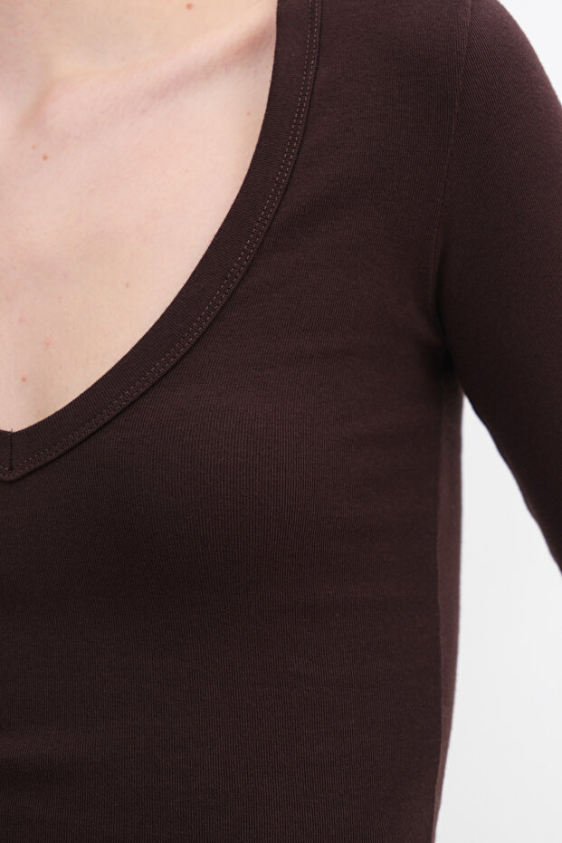 V Yaka Basic Bluz B0425 - 3