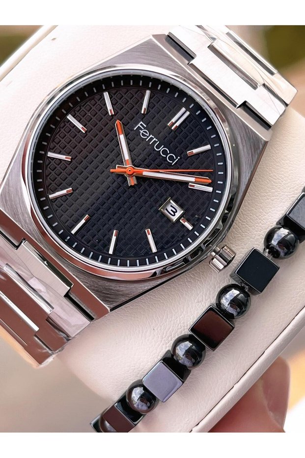 Steel Cord Calendar Dial 2 Years Warranty 3Atm Water Resistant Men's Wristwatch F.U3625.04